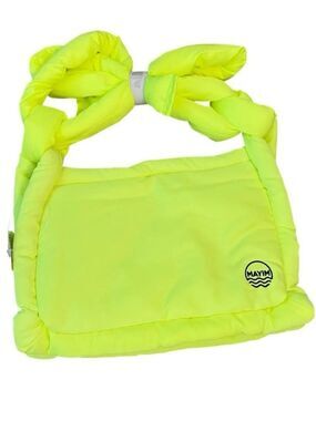 MAYIM Neon Yellow Waterproof Shoulder Bag Purse Small NWT